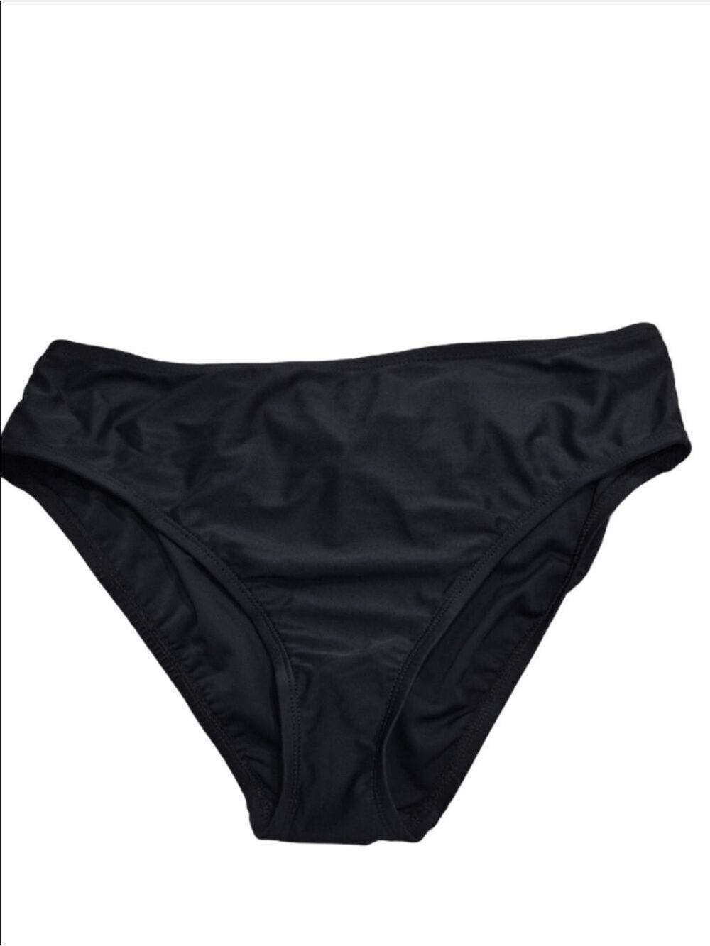 Ellen Tracy Black High Waust Bikini Bottoms - Smooth Everyday Style Size 8